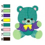 Teddy Bear 03 Embroidery Design
